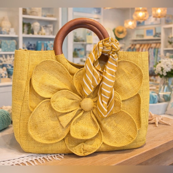 Mar Y Sol Handbags - Handmade Unique Floral Raffia Handbag